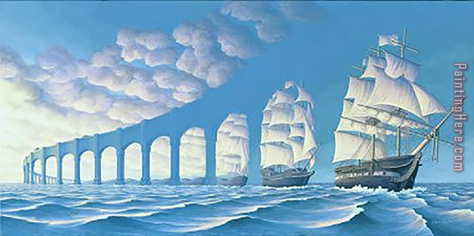 The Sunset Sails painting - Unknown Artist The Sunset Sails art painting